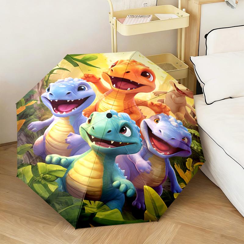 1PC Dinosaur Adventure Jungle Automatic Umbrella - Suitable Travel Outdoor Portable Umbrella Birthday Gift Daily Essentials