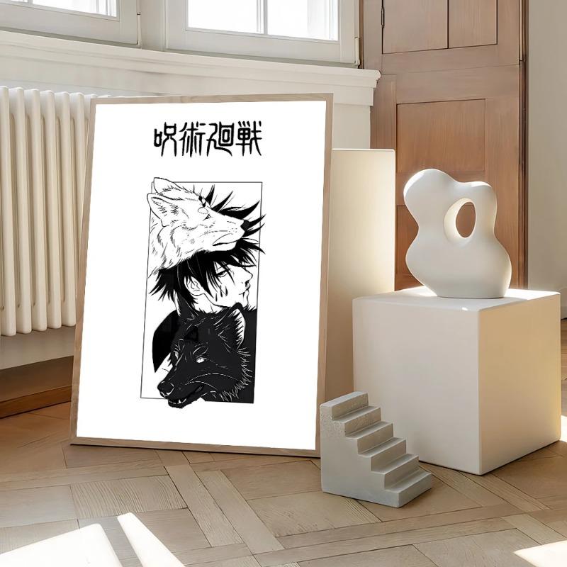 Jujutsu Kaisen Prints Poster Anime Figure Itadori Yuji Gojo Satoru Fushiguro Toji Canvas Painting Home Decor Art Poster-unframed