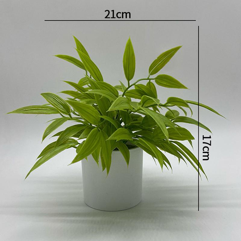 Имитация веера из эвкалипта в горшке, декоративное растение для дома, гостиной, искусственное зеленое растение, пластиковый искусственный цветок