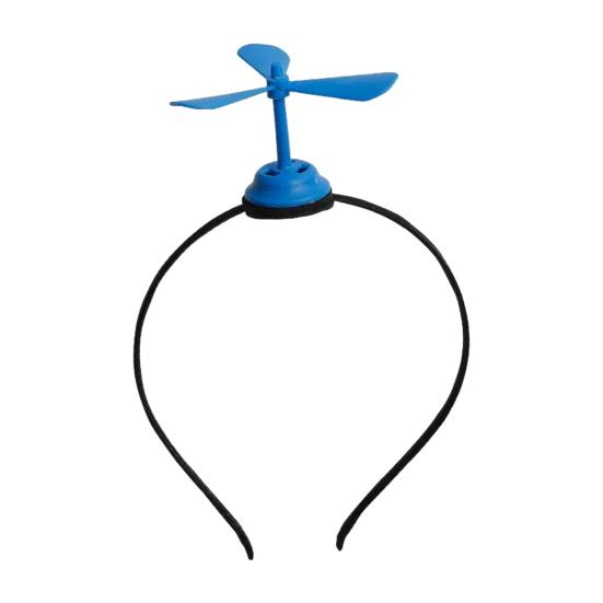 Spoof Headband Windmill Decoration Men Women Hair Hoop Elastic Funny Hair Accessory for Daily Party Wear