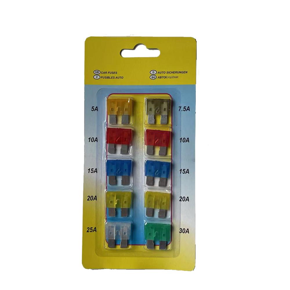 10PCS Mini Blade Car Fuse Set 5A 7.5A 10A 15A 20A 25A 30A Automotive Auto Truck SUV Fuse Replacement Kit Fuses4