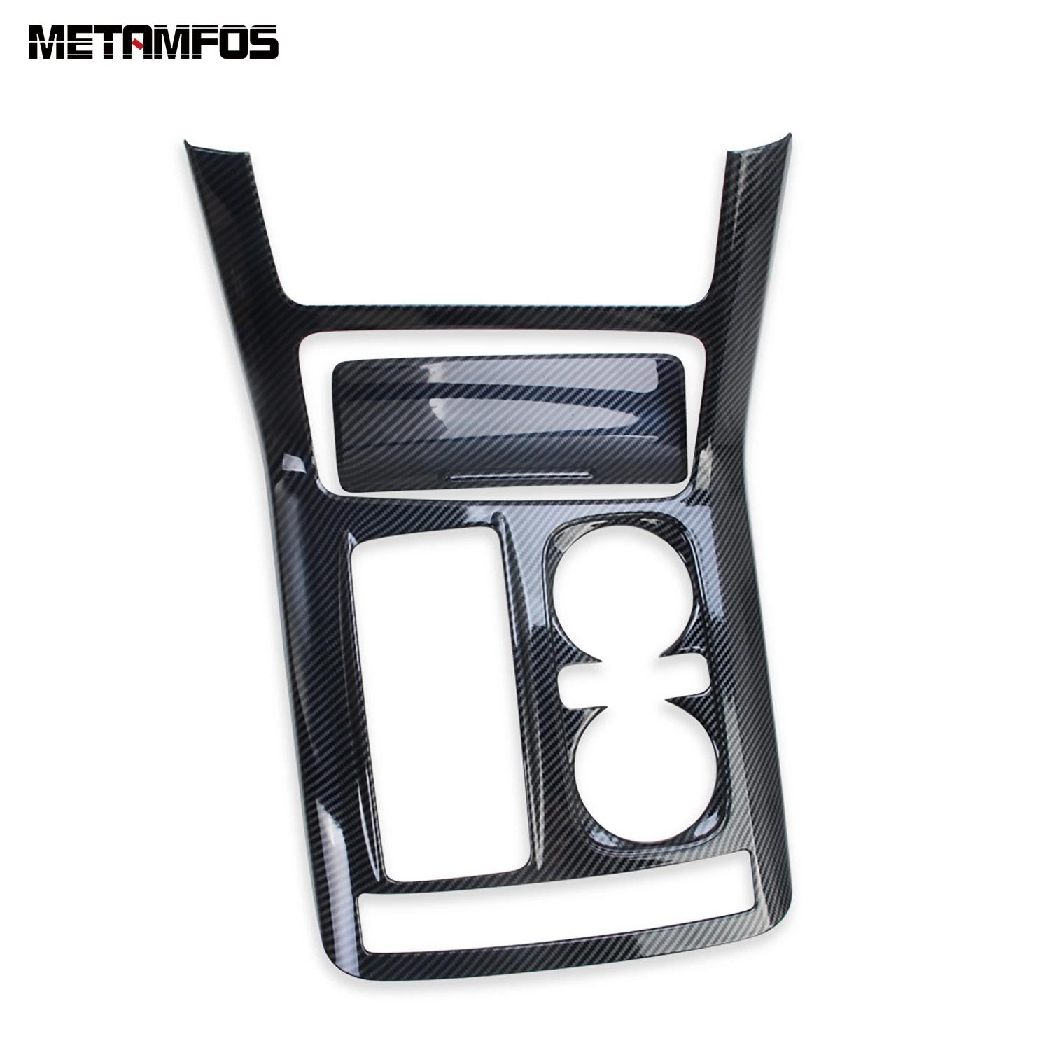 Accessories For Kia Carnival KA4 -  2024 Interior Carbon Fiber Console Gear Shift Box Cover Trim Water Cup Holder 2pcs Carbon Fiber