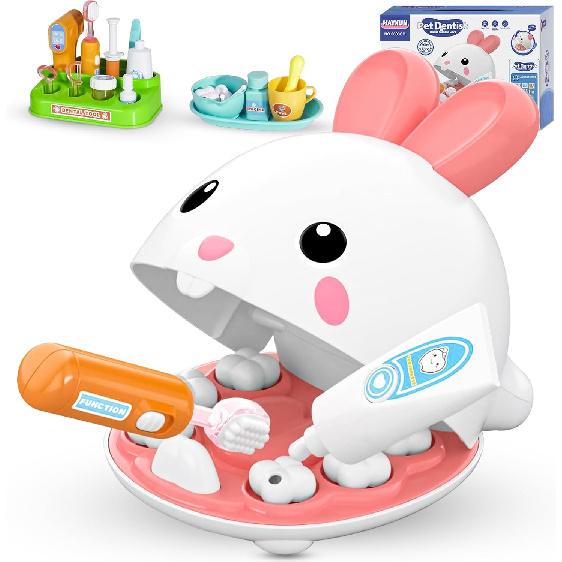 Dentist Kit for Kids - 31 Pcs Doctor Kit for Toddlers 3-5 Pretend Play Kit Toys for Role Play Pretend Playset Kit for Toddlers - Gifts Easter Basket