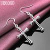 925 Sterling Silver Cross Earrings Wedding Jewelry