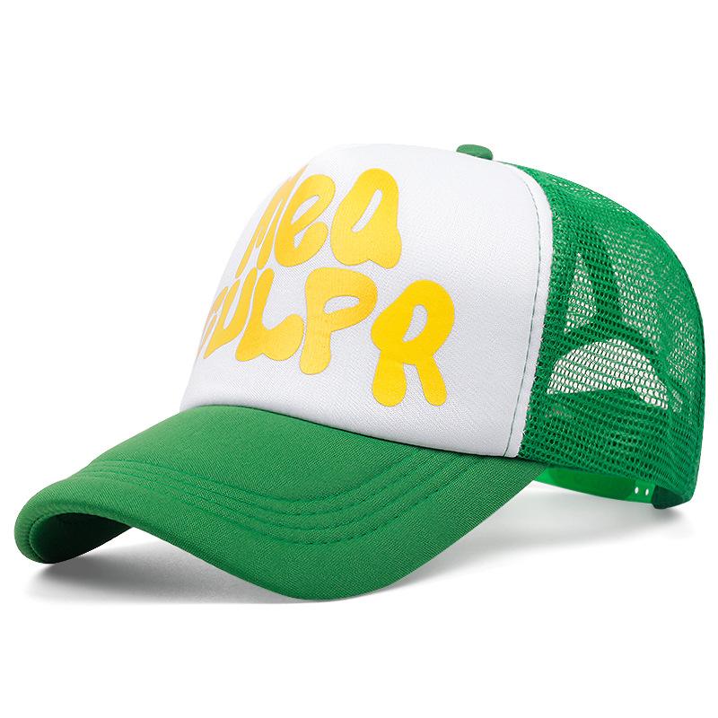 Mesh Breathable Baseball Cap Summer Stitching Letter Embroidery Sun Visor Cap Outdoor Sports Breathable Sun Visor Cap