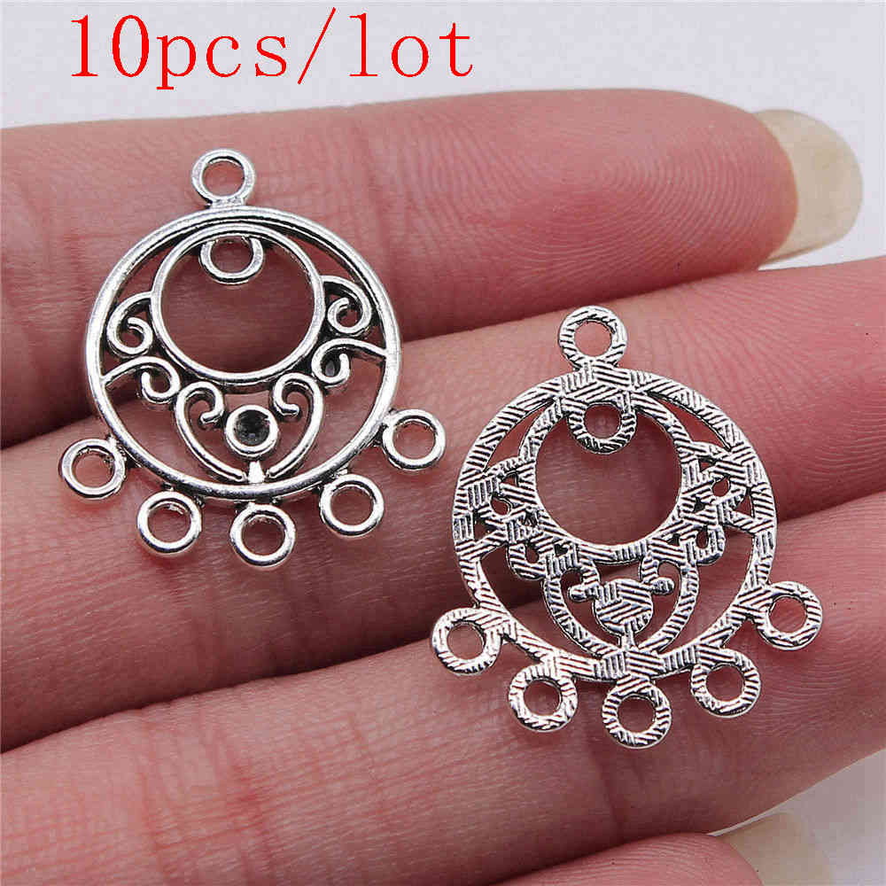 Round Perforated Earring Connectors Components Jewellery Making Supplies Art Crafts Diy Make Accessories