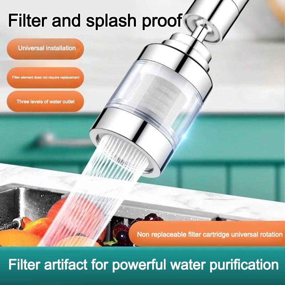 New 360 Degree Swivel Faucet Splash-Proof 3 Mode Adjustable Kitchen Filter Faucet Faucet Extender Universal