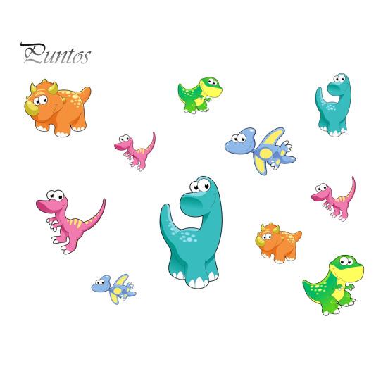 Easy to Apply Wall Graphics for Home Luminous Cartoon Dinosaur Sticker, Self-Adhesive Decorative Indoor And Outdoor Decorations Waterproof PVC Decals