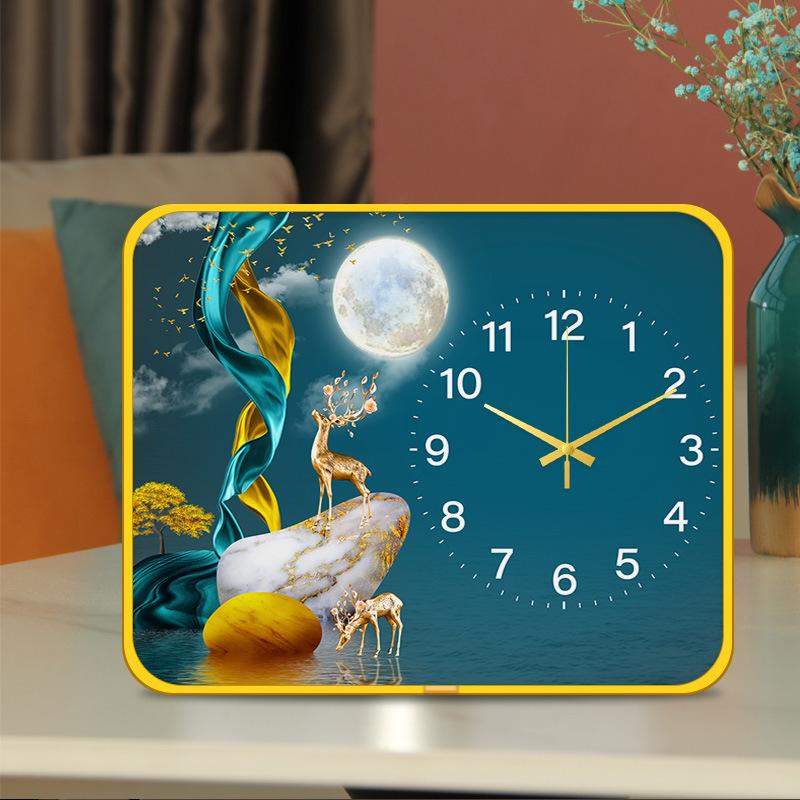 Desktop Silent Clock Clock Desktop Bedroom Modern Minimalist Creative Stylish Silent Living Room Decorative Clock Watch