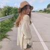 Hong Kong Style Retro Style Lazy Loose Thin Long-sleeved Sweater Summer Versatile Sun Protection Cardigan for Women