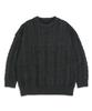 UNDEROFF Oversized Cable Knit Fisherman Black