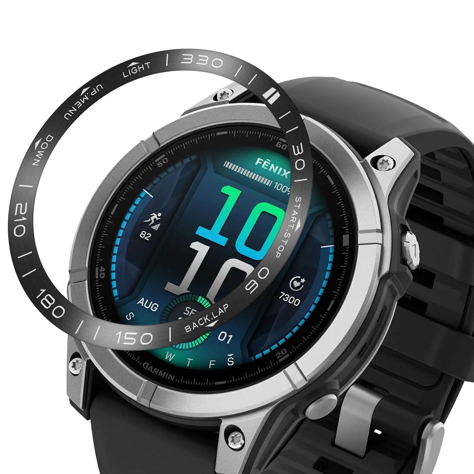 

Watch Bumper Cover Ring Bezel For Garmin Fenix 8 47mm 51mm Bezel Metal Case Cover Protector Anti Scratch Fenix 8 Accessories For Fenix 8 47mm чёрный