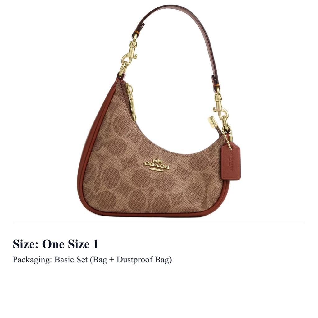 Coach Teri Coated Canvas With Leather Shoulder Bag Mini Women's Caramel CBL07-IMXIS