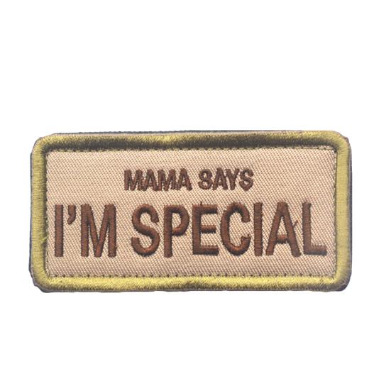 

Унисекс МАМА ГОВОРИТ, ЧТО Я ОСОБЕННЫЙ Вышитый значок Аппликация на липучке хаки