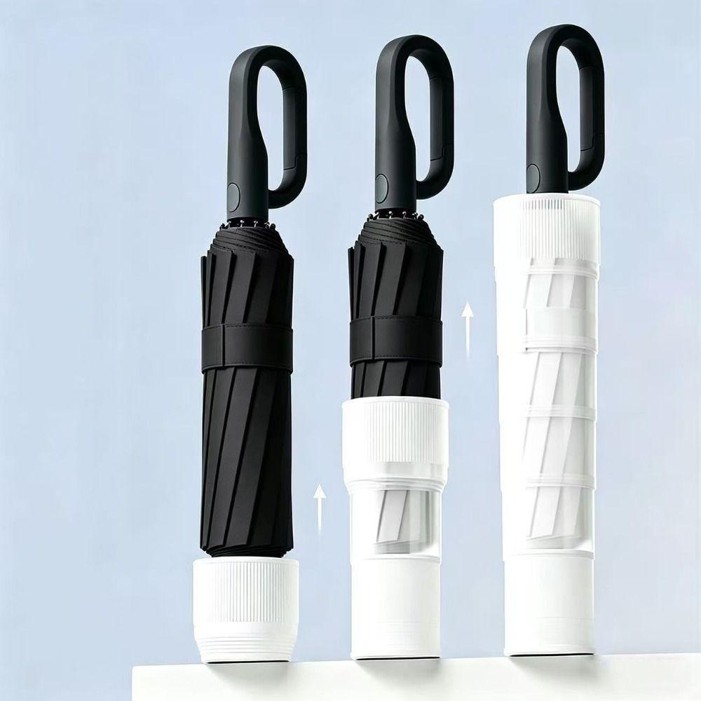 Ergonomic Handle Folding Umbrella Wind-Resistant Anti-UV Umbrella Portable Car Umbrella