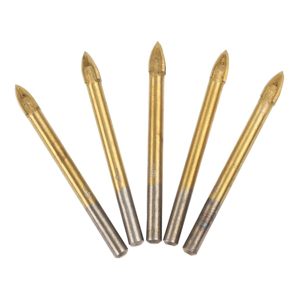 5PCS Industrial Grade Glass and Tile Drill Bits 512mm Length for Wood and Concrete Applications High Toughness