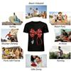 Christmas Plaid Stethoscope Bow Medical Themed Casual Top Pure cotton T-shirt