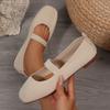 Women Casual Knitted Ballet Flats Shoes Comfortable Anti-slip Strap  Lightweight Daily Walking Sneakers