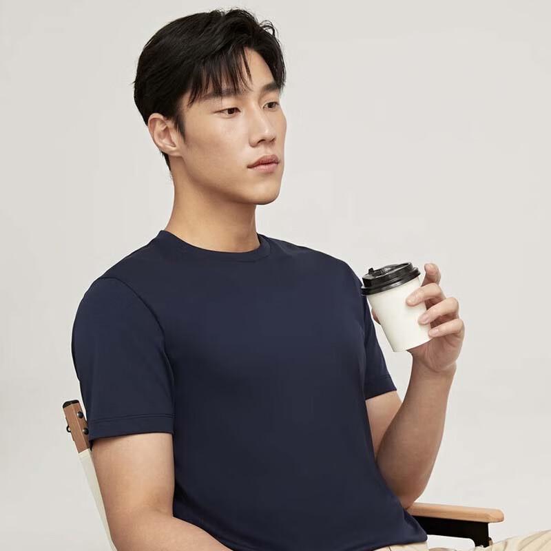 YOUNGOR Men s Comfortable Breathable Short-Sleeve T-Shirt S