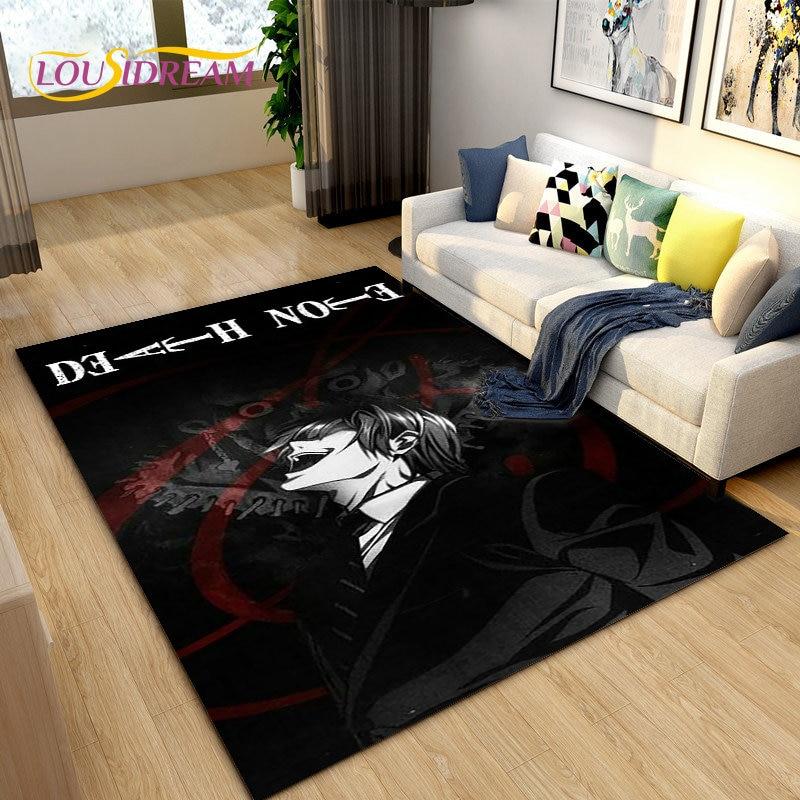 Anime Death Note Area Rug Large,Carpet Rug for Living Room Sofa Children's Room,Kitchen Bathroom Doormat Soft Non-slip Floor Mat