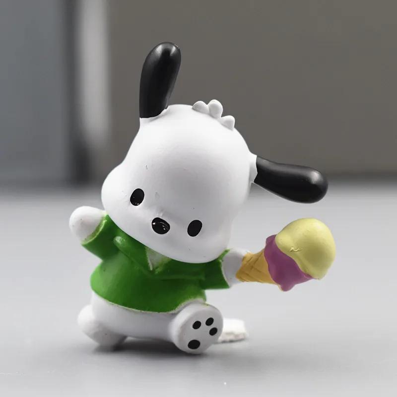 5Pcs Anime Figure Doll 3-4cm Kawaii Pochacco Melody Model Accessories Children's Toys Gift Action Figures Hobbies Gift