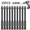 10Pcs 6mm Cross Hex Drill Bit Set For Tile Porcelain Glass Mirror Multifunction Tile Porcelain Drill Bit Kit Tool Carbide Drills