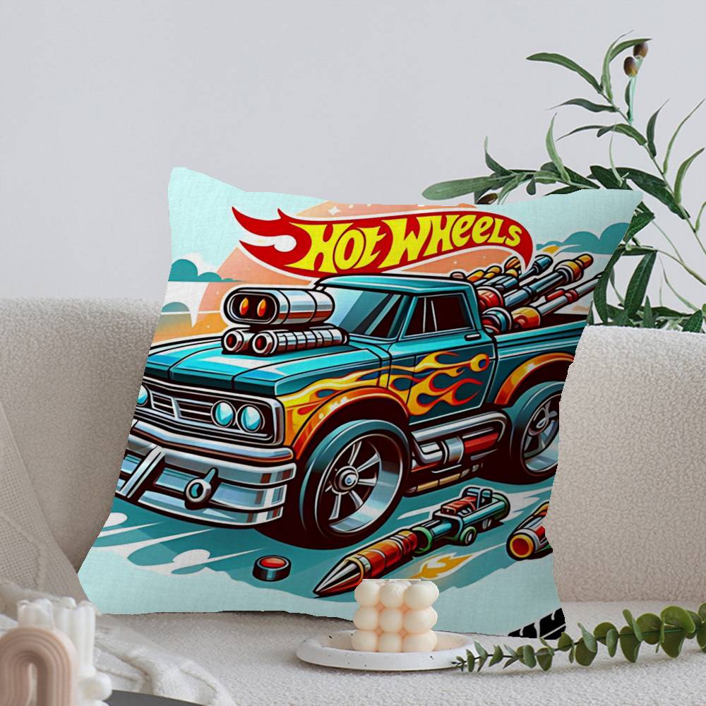 H-Hot Funny W-Wheels Pillow Cover Sofa Cushion Cover Home Room Decoration Children Gift