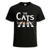 The Cats Abbey Road Shirt Funny Cat Lovers Men's T Shirt Funny Party Shirt Top