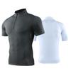 Mens Long Sleeve Workout Tops Men Women Quick Dry Stretch Zip Stand Collar Gym Shirts Running Training Private Trainer