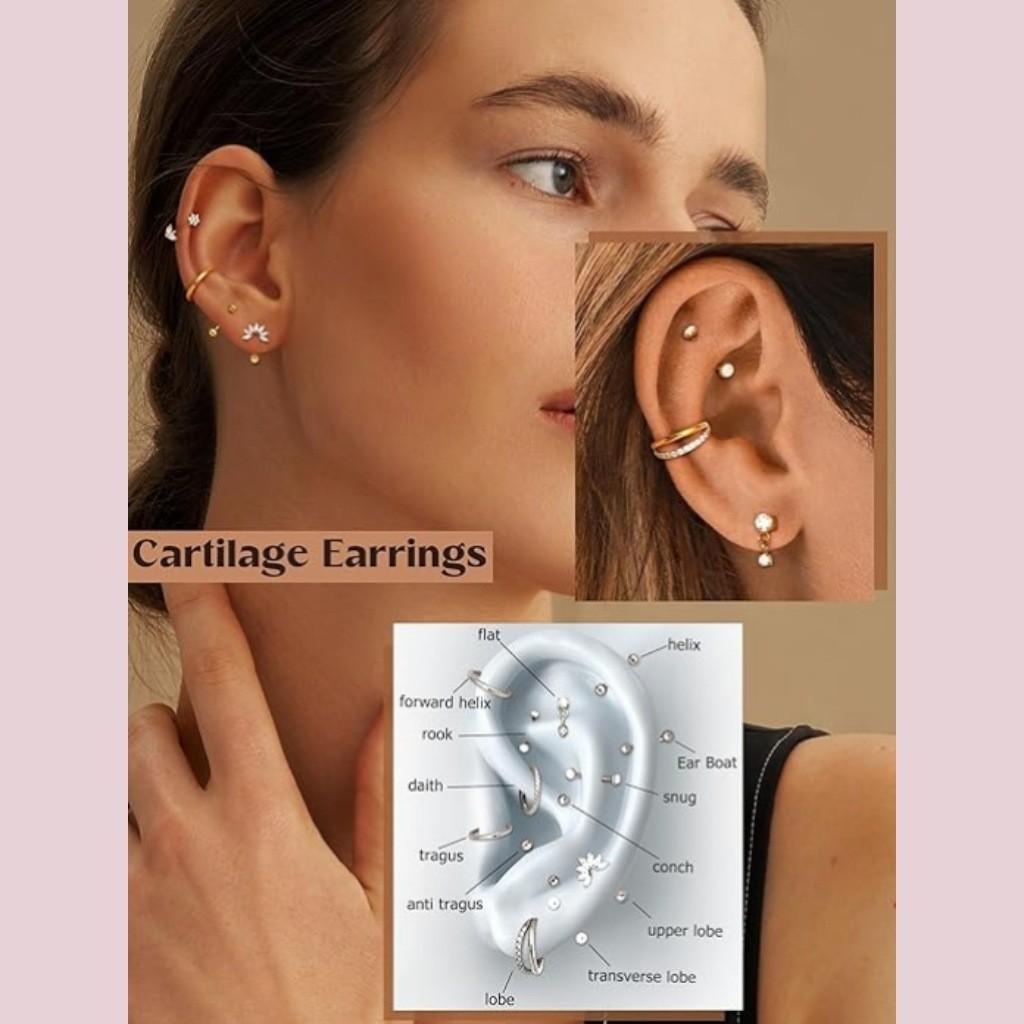 Stainless Steel Trendy Heart Curved Barbell Plain Twist Hoops Internally Threaded Versatile Unisex Piercing Eyebrow Lip Ear Nose