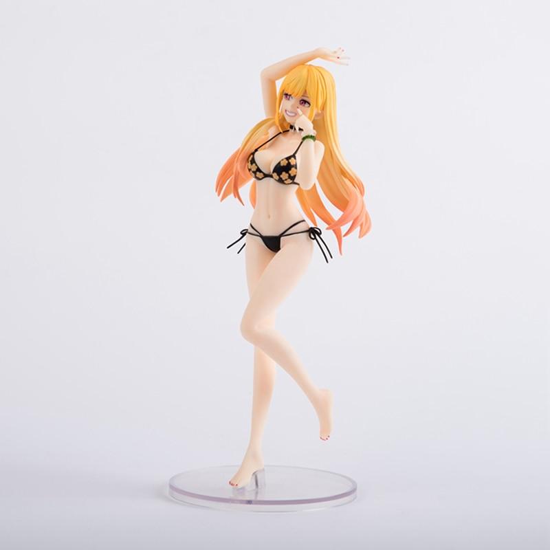 24cm My Dress-Up Darling Marin Kitagawa Sexy anime figurka Marin Kitagawa Bikini Akční figurka pro dospělé kolekce Modelky pro panenky