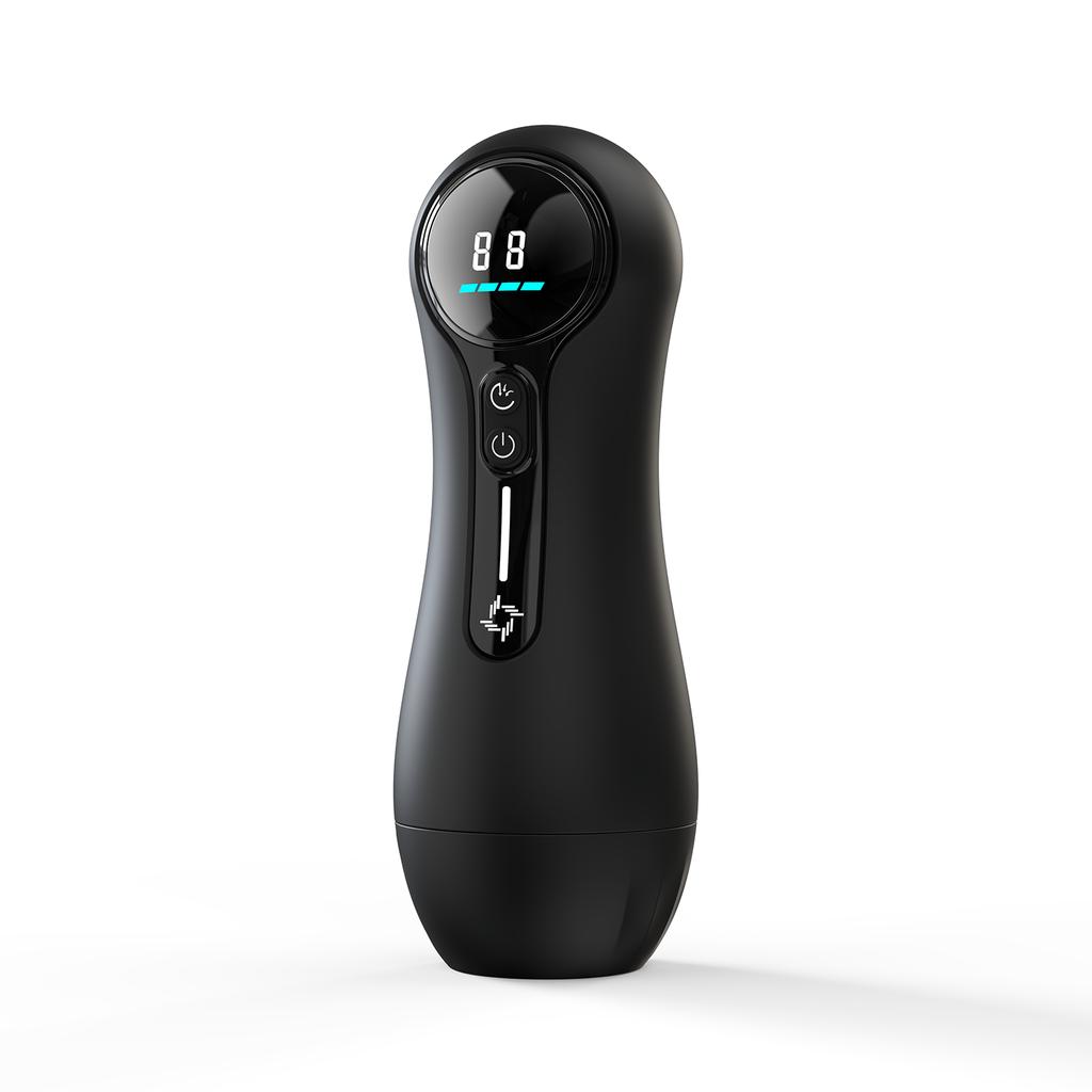 Männlicher Masturbator Penis Pumpe Sexspielzeug für Erwachsene für 18 Männer mit 4 Saug- 9 Vibrationsmodi mit LED-Anzeige Tasche Vagina Realistische Vagina Penis Trainer