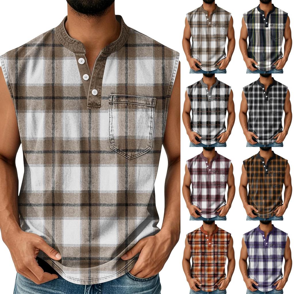 Men's Casual Button Pocket Sleeveless Vest