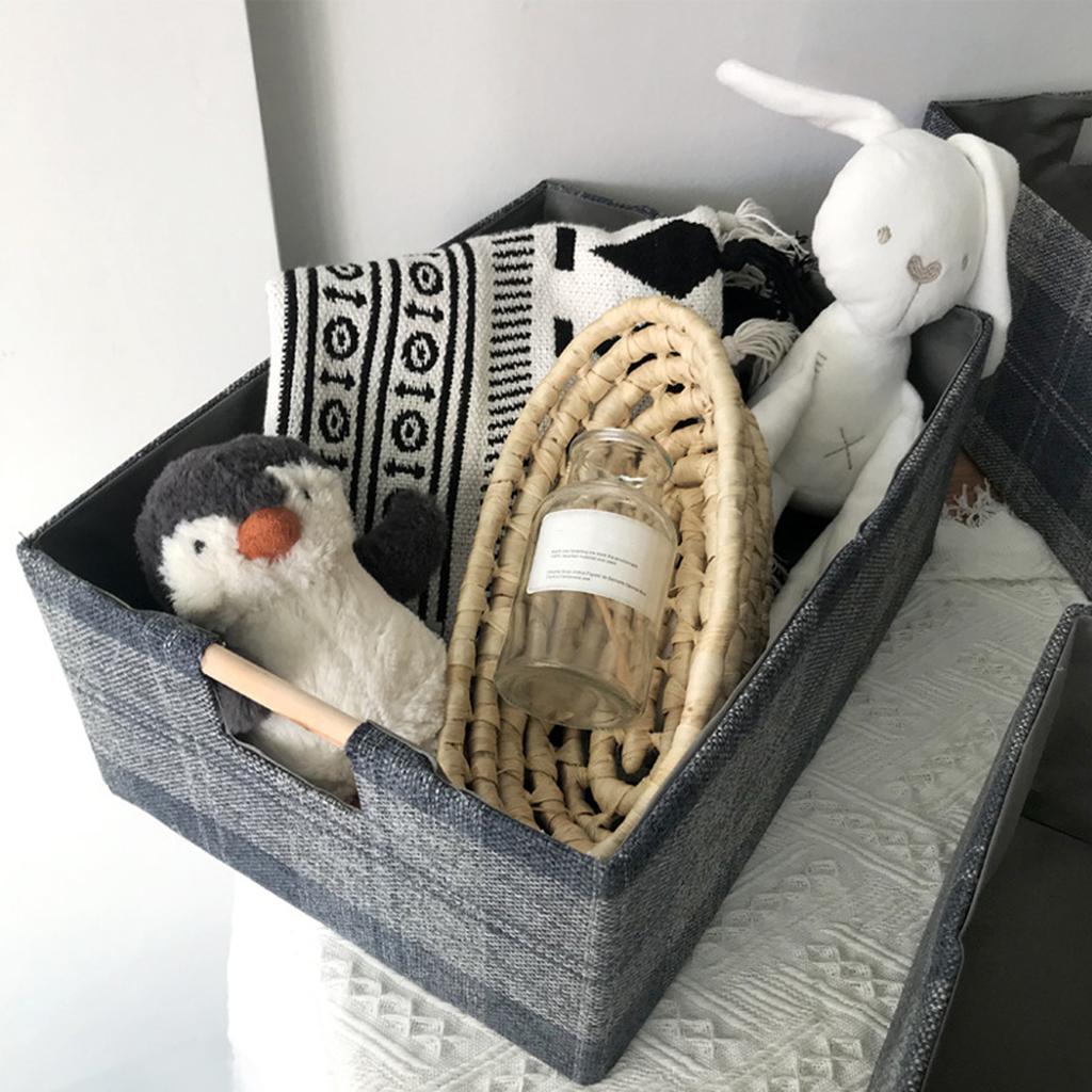 Multi Purpose Cloth Storage Basket For Home Organization With Sturdy Wooden Handles And Eco Friendly Design