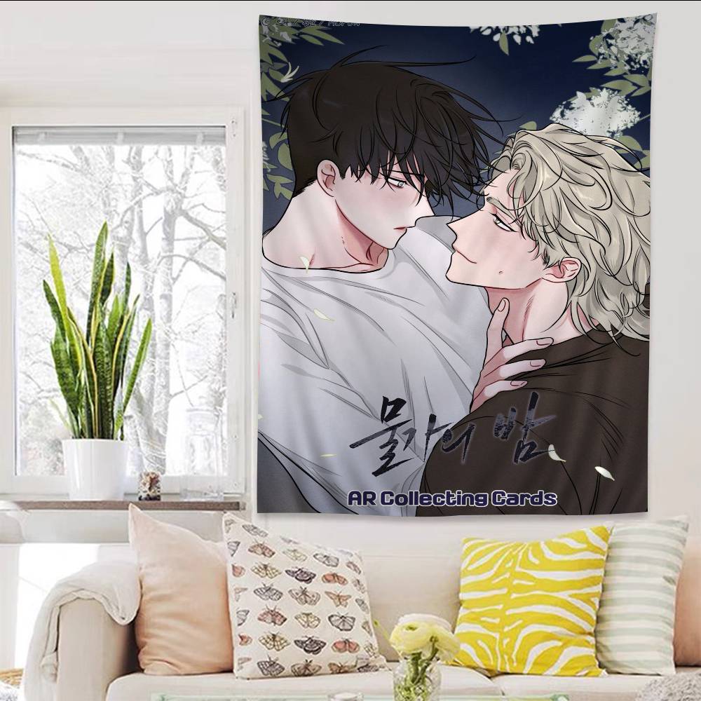 LLow TTide In TTwilight Anime Tapestry Hanging Tarot Hippie Wall Rugs Dorm Wall Hanging Sheets