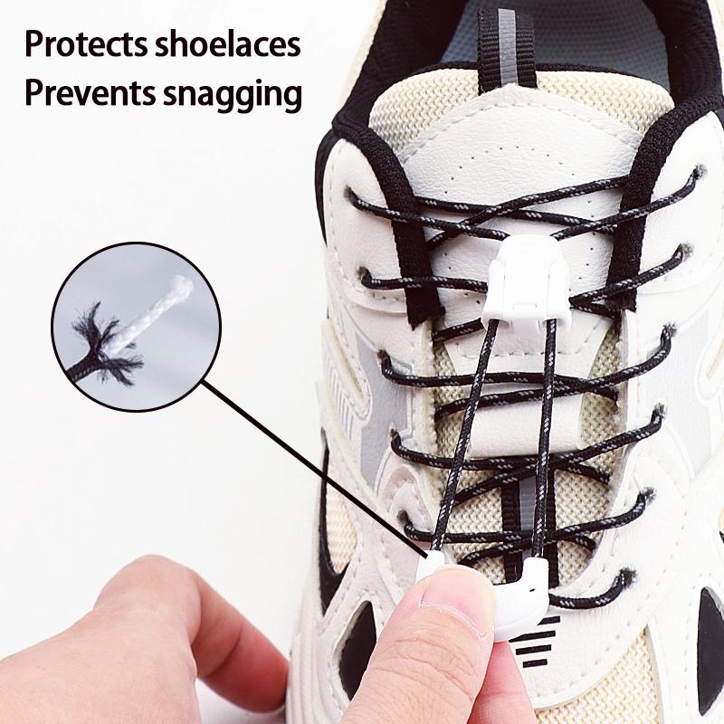Reflective No-Tie Shoelaces, Elastic Quick Lock Laces Lazy Replacement Laces for Sneakers Running & Daily Wear Unisex Adult Kids