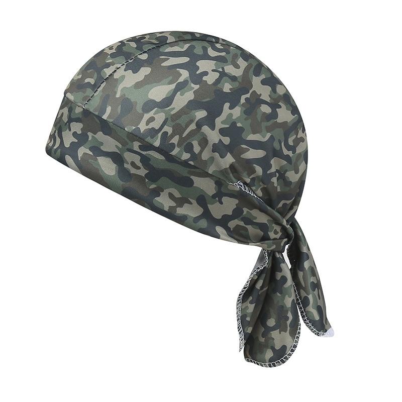 Printed Bandana Headband Sweat Absorbent Soft Pirate Hat for Men Outdoor Cycling Mountaineering Travel