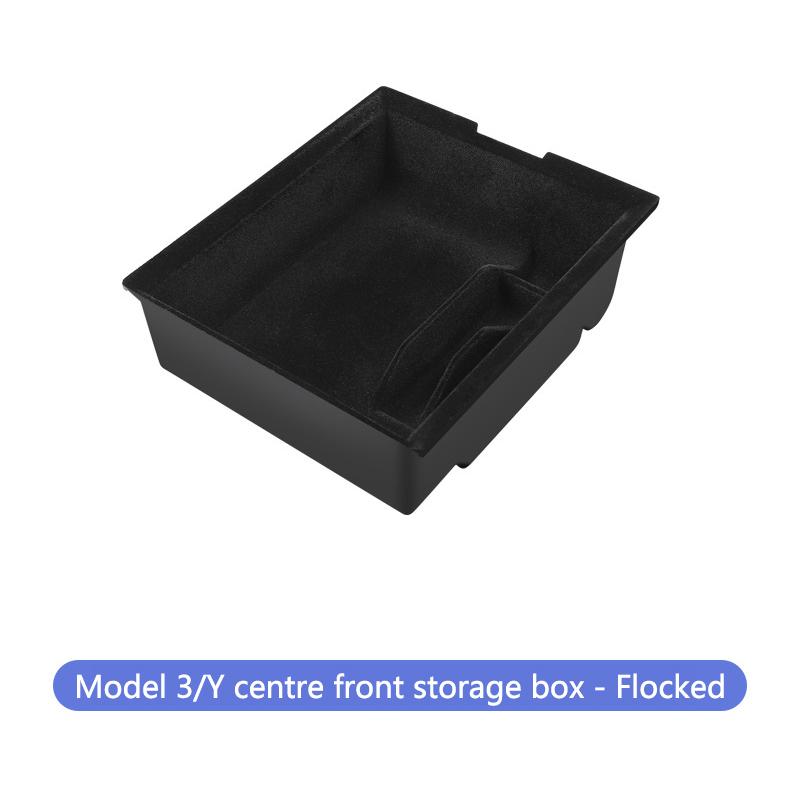 

For Tesla Model 3/Y ABS+Flocking Car Center Control Trash Can Bin Organizer Storage Box Garbage Container Front