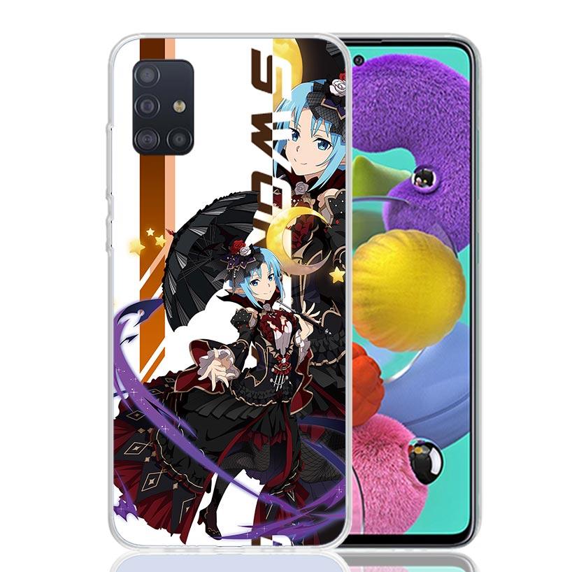Anime Sword Art Online SAO Phone Case for Samsung Galaxy A52 A51 A50S A12 A22 A32 A72 A10S A30S A31 A71 Note 20 Ultra 10 Plus S1