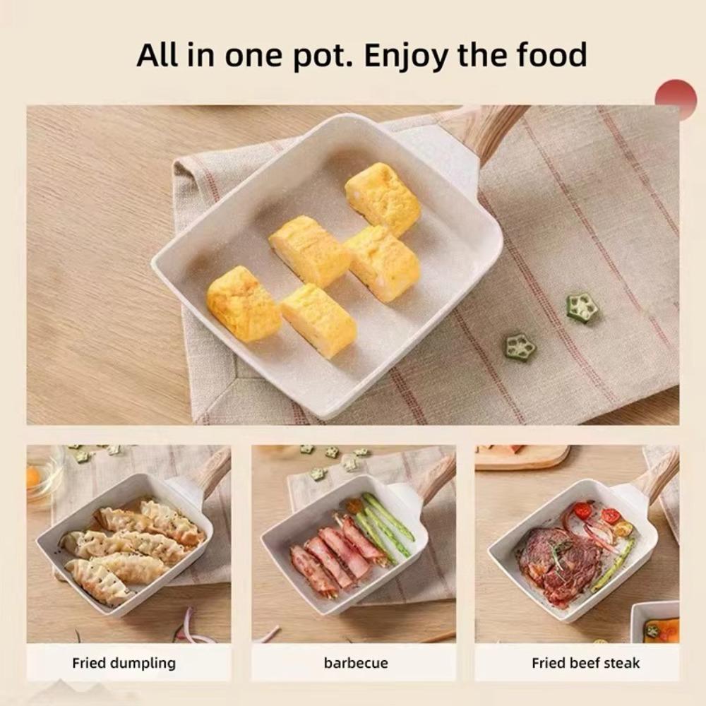 Rectangle Egg Roll Pan NonStick Small Steak Frying Pan Mini Breakfast Maker  Cooking Tools