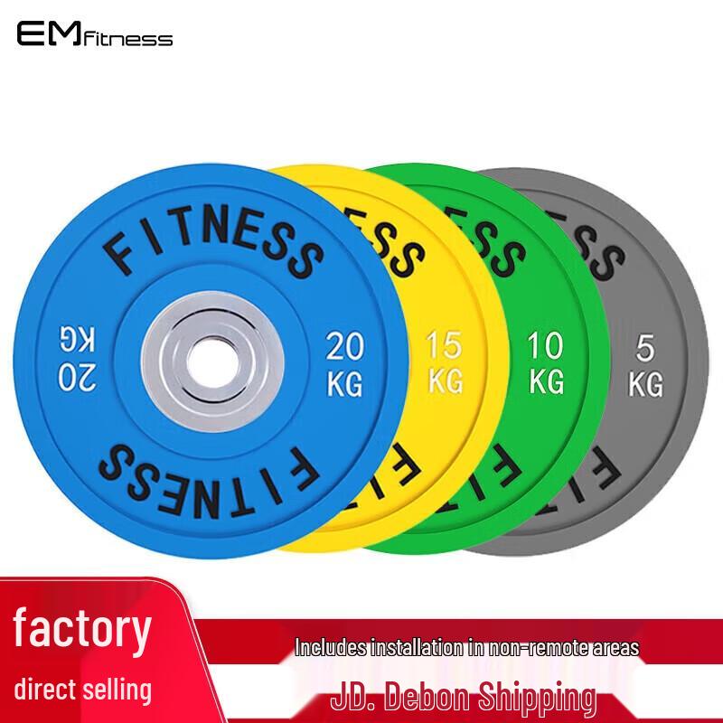 Yimai Rubber Colored Barbell Weight Plate Set