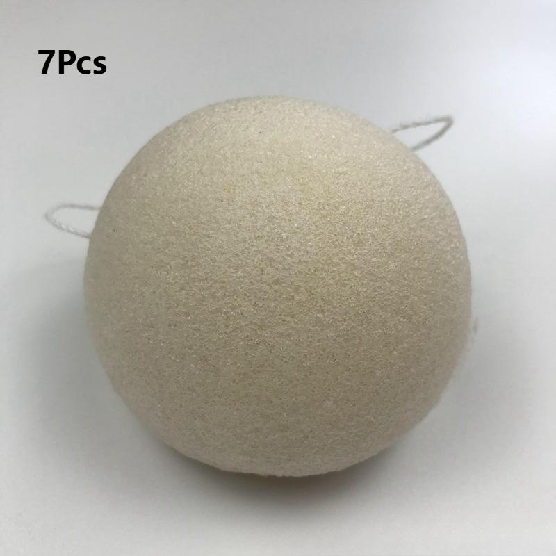 7Pcs Natural Konjac Facial Cleansing Sponge Soft Face Wash Puff Natural Fiber Exfoliator for Daily Facial Skin Cleansing