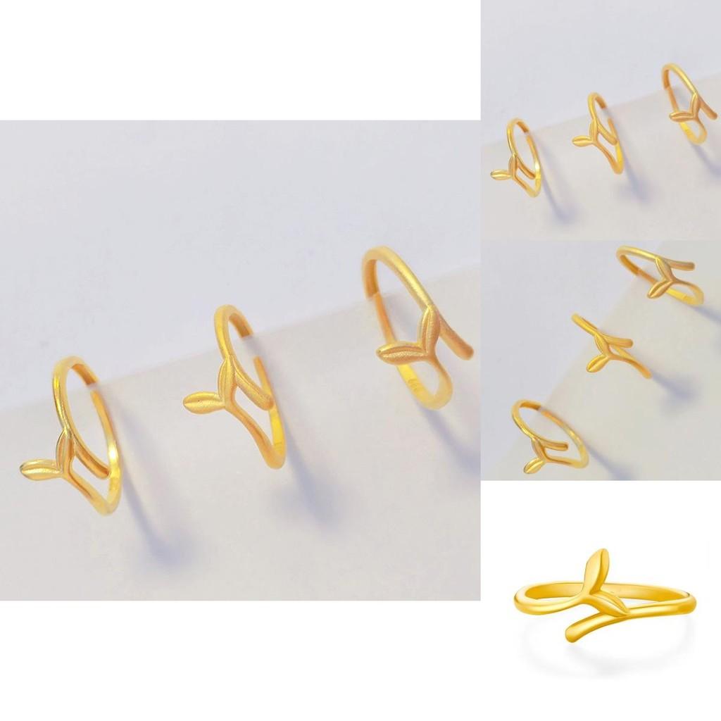Whimsical Gold Plated Fish Tail Ring For Women Perfect Gift For Couples Adjustable Fit