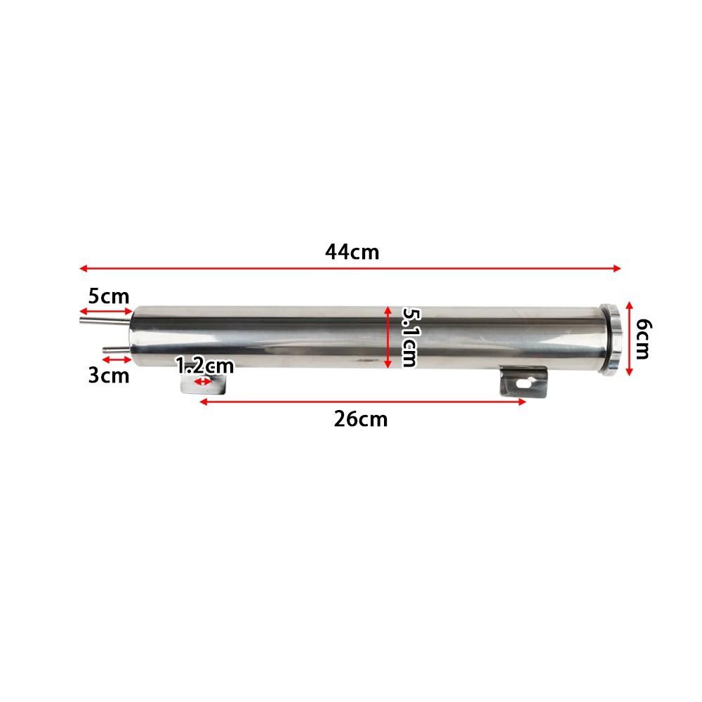2''x13” / 3''x10” Radiator Coolant Overflow Puke Tank Universal Polished Stainless Steel Radiator Coolant Overflow Tank