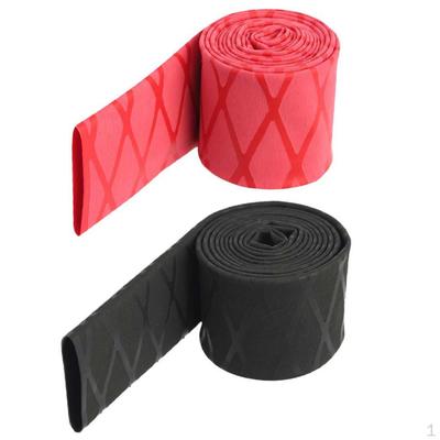 2pcs NonSlip Shrink Tube Textured Grip Fishing Rod