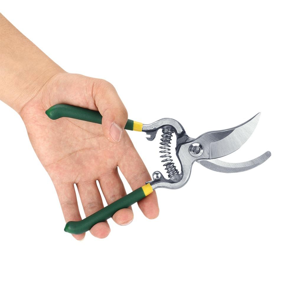 High Carbon Steel Pruning Shears Black and Green Bypass Pruners Fruit Tree Maintenance