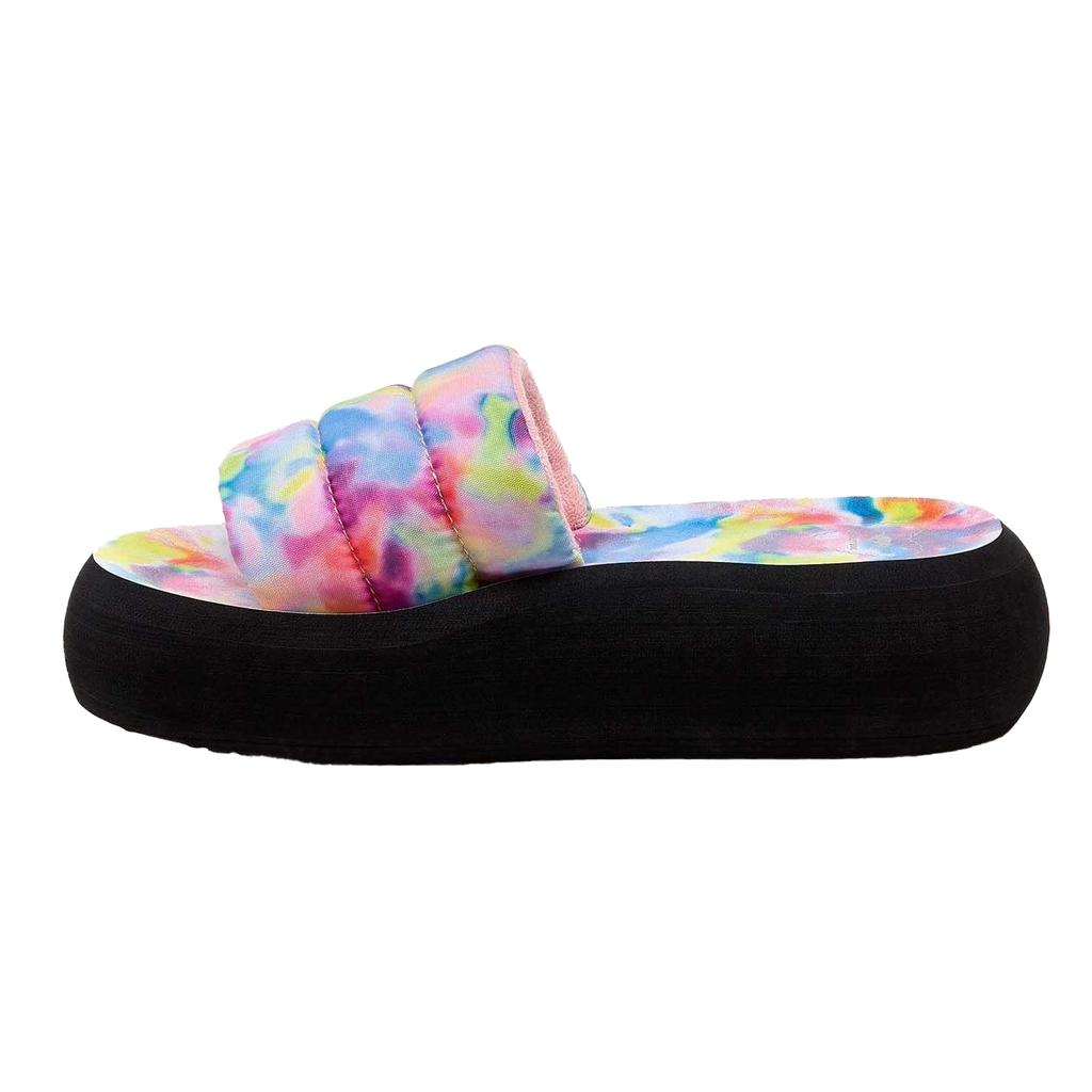 Rocket Dog Womens/Ladies Splash Rainbow Tie Dye Flatform Sliders