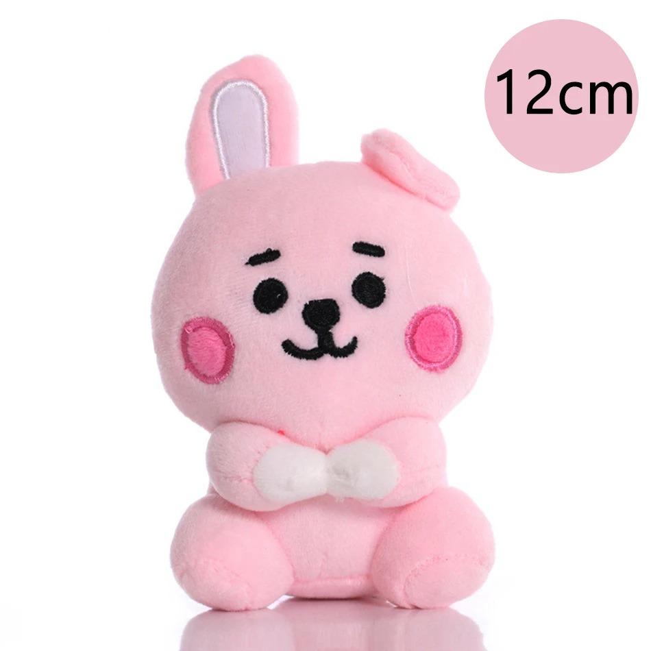 12-24cm B-T Cartoons Baby Pendant Plush keychain Toys Bangtan Boy Groups Peluches Cartoon Backpack Decoration Dolls Kid Gifts