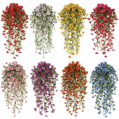 1/2 Stück Künstliche Hängende Blumen Seiden-Prunkwinde UV-Beständig Fake Hängende Riesige Blume Balkon Garten Hochzeitsparty Dekoration