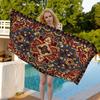 Mysterious Red Persian Microfiber Beach Towel Absorbent Quick Dry Soft Yoga Swimming Resort Mountain Climbing Towel